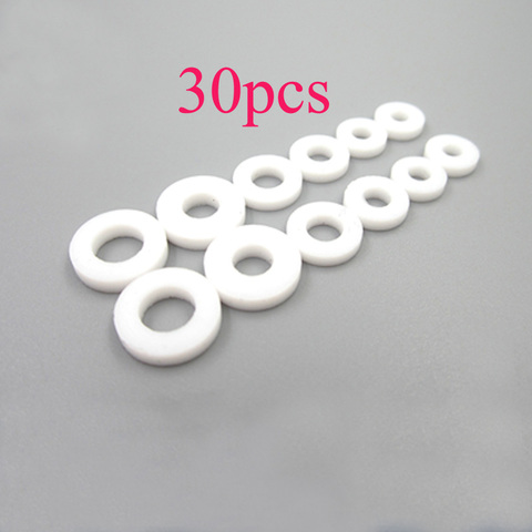 30PCS PTFE Gaskets Wear-Resistant Washer Inner Dia 3/3.17/4/4.76/5/6.35mm Spacer Seal Ring for DIY RC Boat Model Shafting Parts ► Photo 1/1