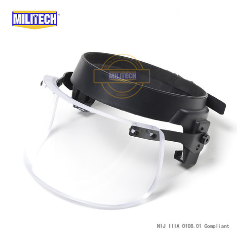 MILITECH Bulletproof ballistic visor shield for PASGT ACH FAST helmet Fix Ring Bullet proof visor guard Mask for Mich helmet ► Photo 1/6