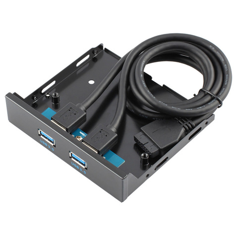 High Performance 20 Pin 2 Ports USB 3.0 Hub USB3.0 Front Panel Bracket Adapter Cable For PC Desktop 3.5 Inch Floppy Bay ► Photo 1/6