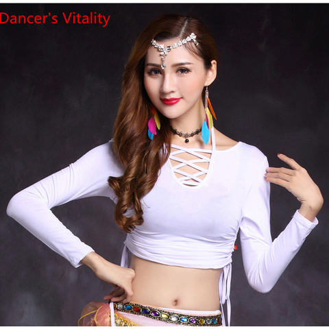 Adult Sexy Sequin Mesh Belly Dance Tops Shirt Costumes for Women Bellydance Indian Dancing Clothes Dancer Wear ► Photo 1/6
