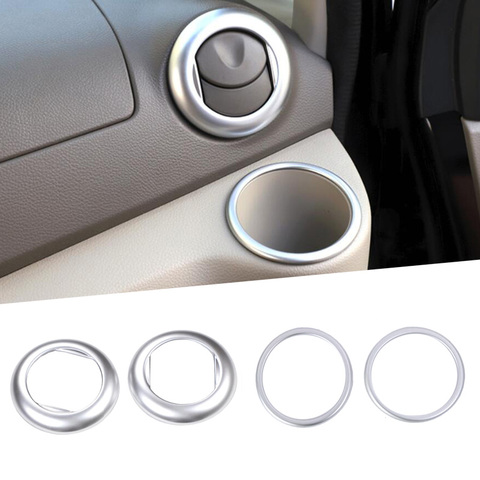 ABS Chrome Dashboard Air Vent Trim Cover Bezel Interior Garnish Front Water Glass Box Cover For Nissan NV200 Evalia 2013 2022 ► Photo 1/6