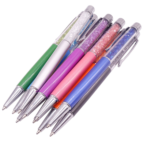 1 Pcs Crystal Ballpoint Pen Creative Stylus Touch Pen for Writing Stationery Office & School Pen Ballpen ink Black blue ► Photo 1/6