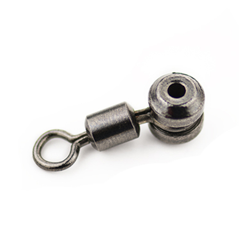 10Pcs/lot Carbon Steel Ball Bearing Barrel Fishing Rolling Swivel Stainless Steel Connector Solid Ring Wholesale ► Photo 1/6