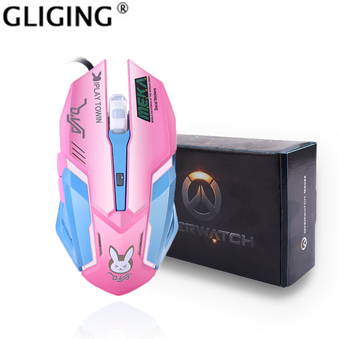 OW D.va Mercy Reaper Wired Mouse 6 Buttons Optical Gaming Gamer Mouse USB Computer Mouse For Fortnite Overwatch Gamers ► Photo 1/5