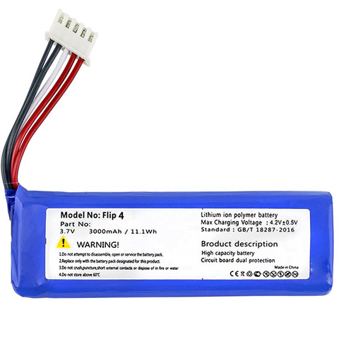 New replacement GSP872693 01 3.7v 3000mah battery for JBL Flip 4 /Flip 4 Special Edition battery ► Photo 1/3