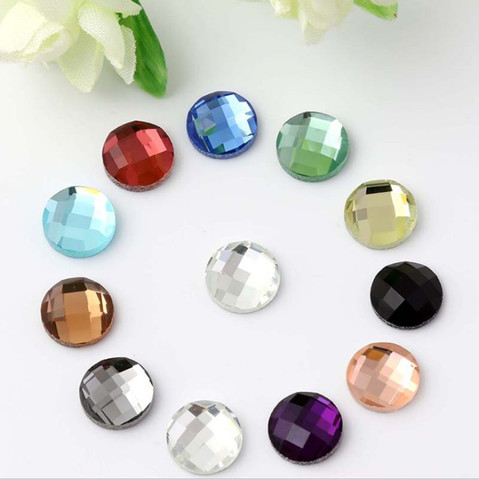 1 pack 6/8/10/12/14/16/18/20mm Cabochon Cameo Multicolor Crystal Cabochon For Diy Pendant Cabochon base Jewelry Making ► Photo 1/5