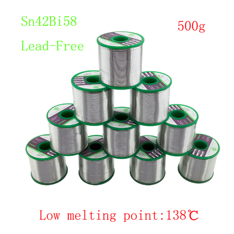 500g/roll 138degree Low melting point Sn42Bi58 Lead-Free Tin Wire Solder for welding Thermal fuse Temperature control element ► Photo 1/3
