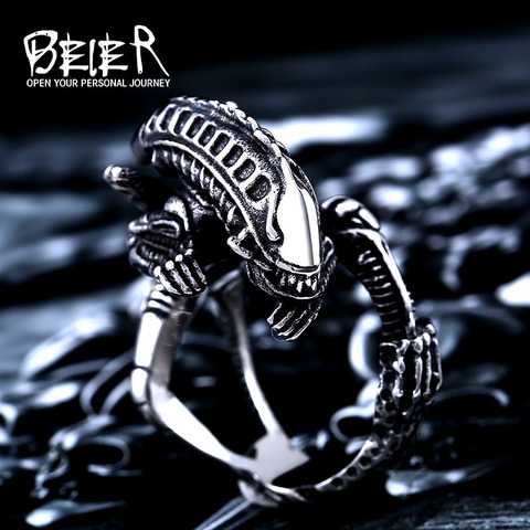 Beier 316L Stainless Steel  Alien Predator Finger Rings For Men alien Predator high quality jewelry LLBR8-358R ► Photo 1/6