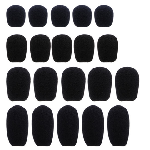5PCS Black Microphone Headset Foam Sponge Windscreen Mic Cover 5 Sizes ► Photo 1/4