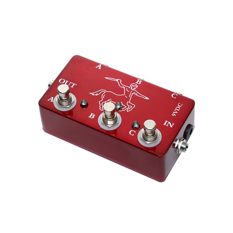 Red Color 3 Channel Effects Loop Pedals Aluminum Enclosure Looper Effect Pedal For Electric Guitar Parts ► Photo 1/5