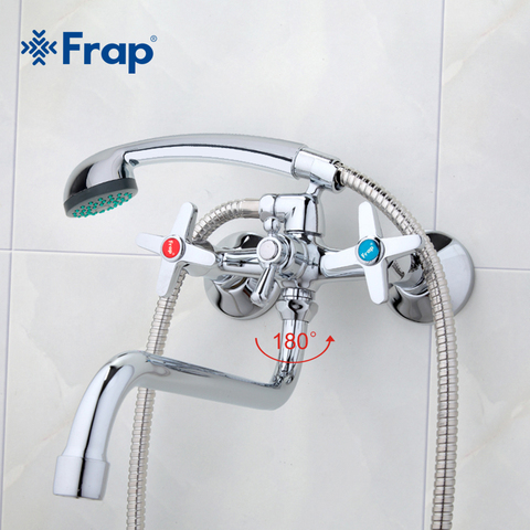 Frap Bathroom faucets long water outlet tube move 90 degrees left and right Simple style hot and cold water  F2220 ► Photo 1/6
