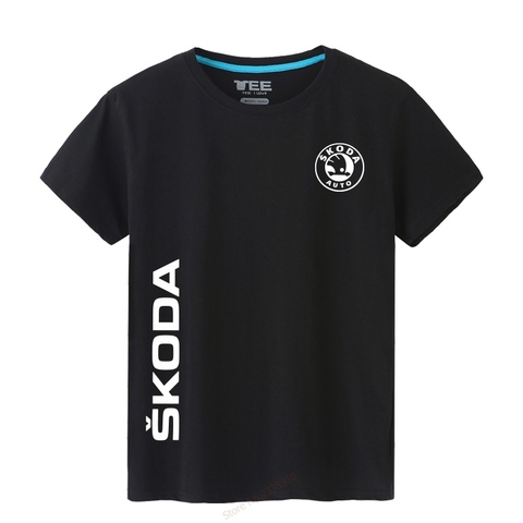 New design Summer clothes Skoda auto T-shirt Tees Tops Men regular solid colour T shirt 2022 tops ► Photo 1/5