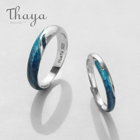 Thaya Bright Shining River Emerald Rings s925 Silver Circular Soft Blue Romantic Jewelry Ring for Women Elegant Simple Gift ► Photo 1/5