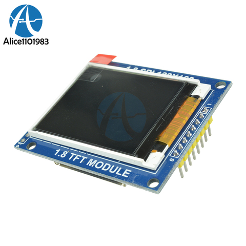 Mini 1.8 Inch Serial SPI TFT LCD Module Display with PCB Adapter IC 128x160 Dot Matrix 3.3V 5V IO Inerface Cmmpatible 1602 5110 ► Photo 1/6