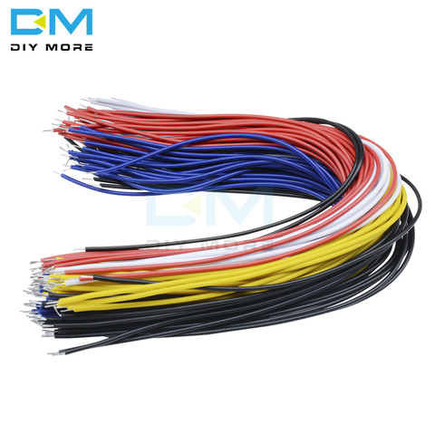 100Pcs Double Head PCB Solder Cable  5 Color 20CM Breadboard Fly Jumper Wire Cable Tinned Conductor ► Photo 1/6