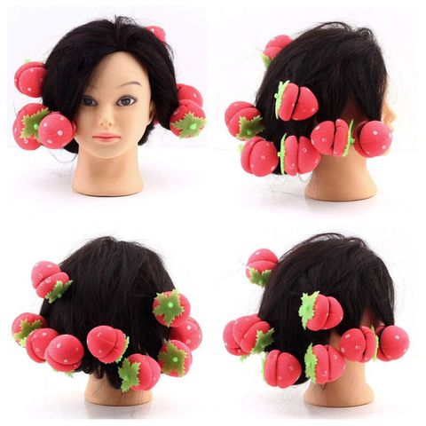 12pcs Rollers Curlers Strawberry Balls Hair Care Girls Strawberry Balls Hair Care Soft Sponge Rollers Curlers DIY Tool ► Photo 1/4