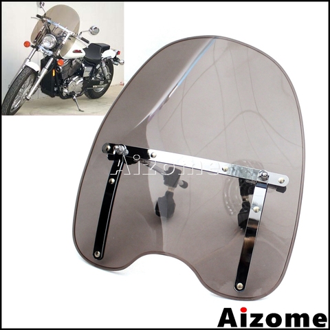 Motorcycle Adjustable Windshield Windscreen For Harley Honda Yamaha Shadow RS ACE Aero Spirit 750 1100 V-Max 1200 V-Star 650 ► Photo 1/6