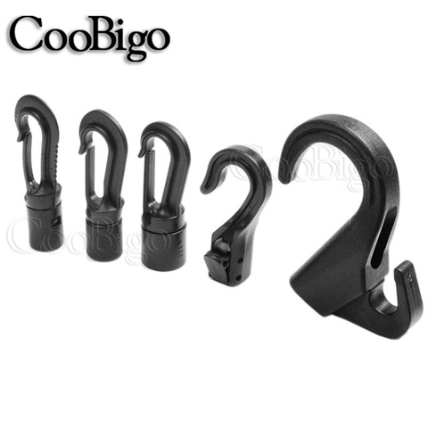 10pcs Plastic Snap Hook Buckle Bungee Shock Tie Cord Ends Lock For Outdoor Camp Clothesline Elastic Rope Hook Accessories ► Photo 1/6