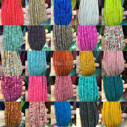 Free Shipping Natural 95Pcs / Strand/Lot Stone 4MM Colorful Jadee Loose Beads Pick Colors For Jewelry Making DIY Beads ► Photo 1/6