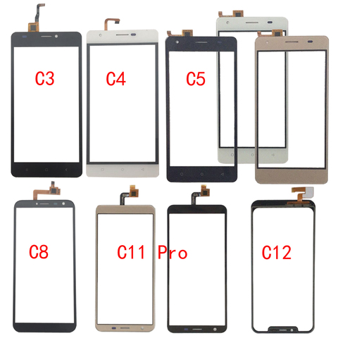 Touch Screen Glass For Oukitel C3 C4 C5 C8 C11 Pro C12 Touch Screen Glass Digitizer Panel Glass Sensor Mobile Phone Adhesive ► Photo 1/5