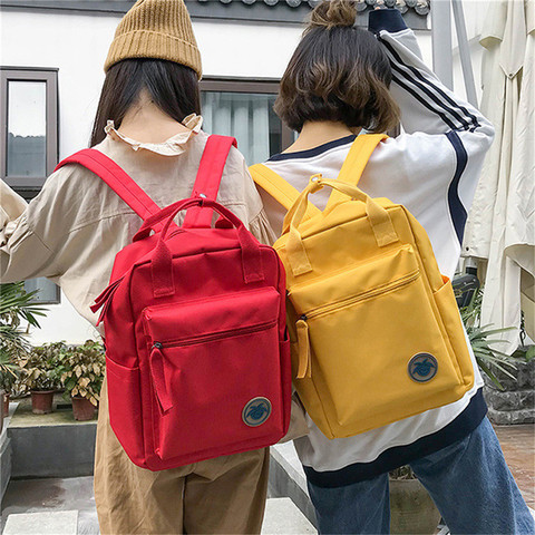 (Yellow) Fashionable School Bags for Teenage Girls Backpack