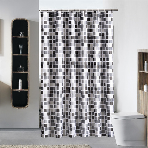 30Mosaic Style Bathroom Shower Curtain Thick Waterproof Polyester Mildew Proof Bath Tub Curtain with 12 pcs Hooks ► Photo 1/4