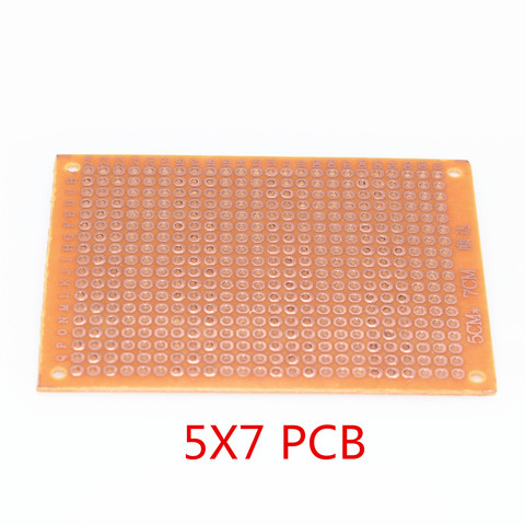 10Pcs 5*7 PCB 5x7 PCB 5cm 7cm DIY Prototype Paper PCB Universal Board yellow ► Photo 1/2