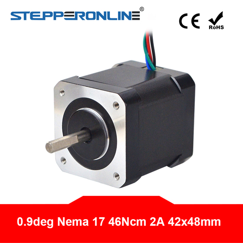 0.9deg Nema 17 Stepper Motor 2A 42x48mm 46Ncm/65oz.in 4-lead Nema17 Stepper 42 Motor for DIY 3D Printer CNC Robot ► Photo 1/5