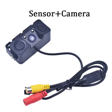 New Car Video Parking Camera Sensor Rear view camera + 2 Sensors Indicator Bi Bi Alarm Radar 3 in 1 ► Photo 1/5