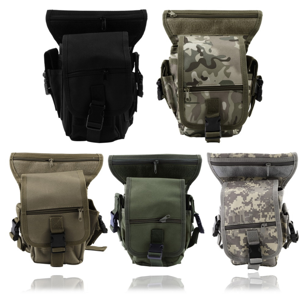 Tactical Outdoor Military Drop Leg Bag Thigh Panel Utility Waist Belt Pouch Bag 