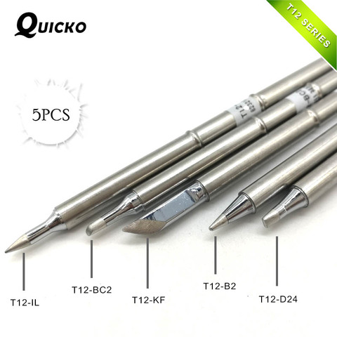 QUICKO T12-KF T12-B2 T12-BC2 T12-D24 IL Electronic Soldering Iron Tips Solder Iron 220v Welding Tip For Soldering Repair Station ► Photo 1/4