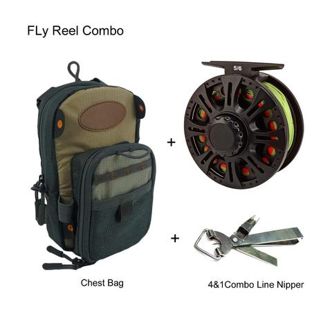 Aventik Fly Fishing Reel Kits And Bag Combo Center Drag System Graphite Large Arbor Reel ► Photo 1/6