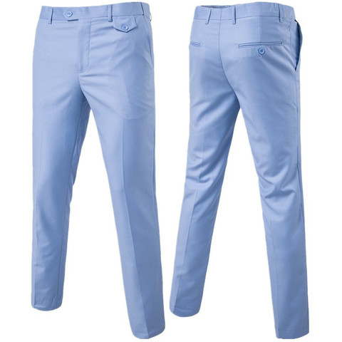 Quality Men Suit Pants Solid Color Casual Business Office Trousers Slim Men's Groom Dress Wedding Pants Men Large Size 6XL Pants ► Photo 1/6