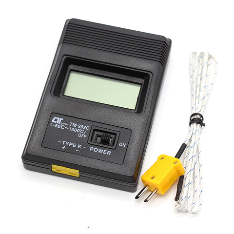 TM-902C K Type Black Digital LCD Thermometer Temperature Detector Industrial Thermodetector Meter + Thermocouple Probe Wholesale ► Photo 1/6