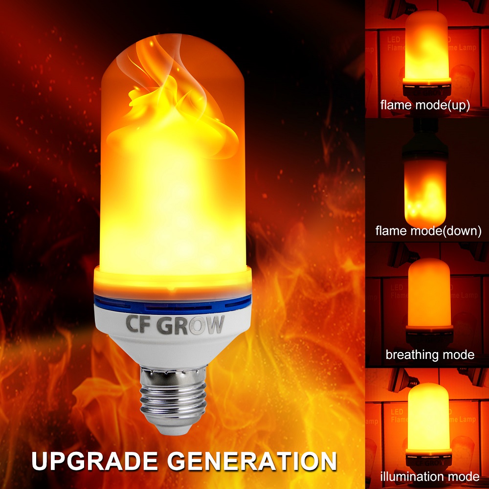 Dynamic Flame Effect LED Corn light Bulb Lamp 110V 220V E27 Gas Lantern Decorati 