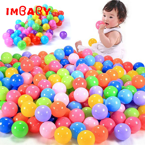 100/200pcs 5.5cm Balls Pool Balls Soft Plastic Ocean Ball For Playpen Colorful Soft Stress Air Juggling balls Sensory Baby Toy ► Photo 1/6