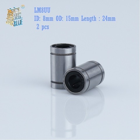 Free shipping 2pcs/lot LM8UU Linear Bushing  8mm linear ball bearing Linear Bearing 8mm 3d printer parts LM8 cnc parts ► Photo 1/4