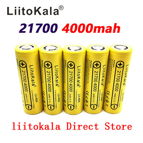 LiitoKala Lii-40A 21700 4000mah Li-Ni Battery 3.7V 40A  3.7V 30A power 5C Rate Discharge ► Photo 1/6