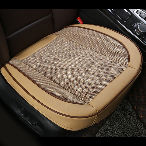 3D Driver Seat Cushion Car Chair Pad Flax Leather Front Car Seat Cover Auto Seat Protector Breathable Interior Accessories ► Photo 1/3