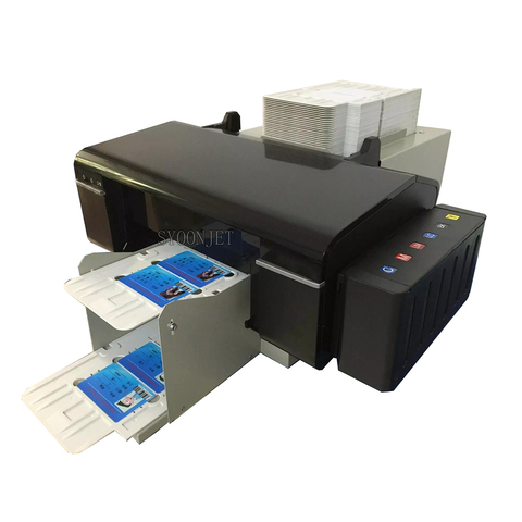Automatic PVC id cards inkjet printer with 52 trays for Epson L800 printer for id card CD-DVD printing machine ► Photo 1/5