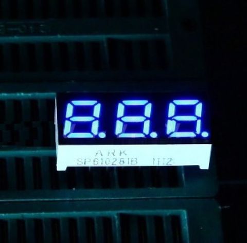 5 pcs 0.28 inch 3 digit led display 7 seg segment Common anode Blue NEW ► Photo 1/2