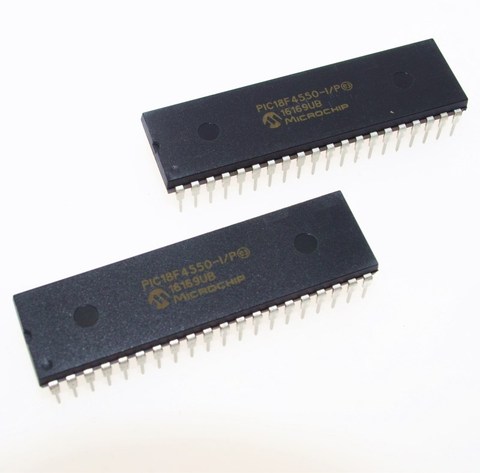 PIC18F4550-I/P PIC18F4550 18F4550 USB Microcontrollers DIP40 IC PIC MCU FLASH 16KX16 NEW 1PCS ► Photo 1/2