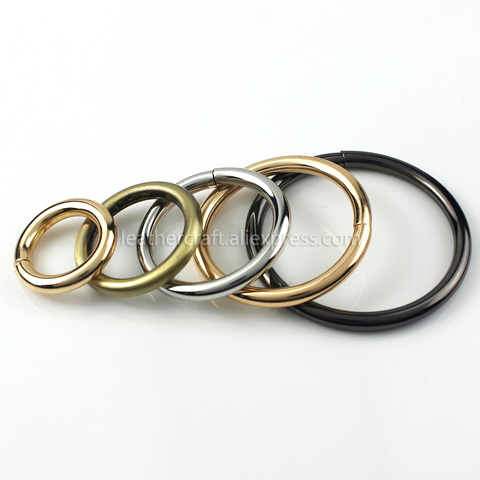 1 x Solid Metal Open-end O Ring Belt Buckle Leather Craft Garment Bag Strap Hardware accessories More Sizes 4.8mm Thickness ► Photo 1/6