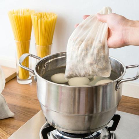 26*20cm Kitchen Cooking Supplies Cotton Drawstring Filter Pockets Soup Filter Bags ► Photo 1/6