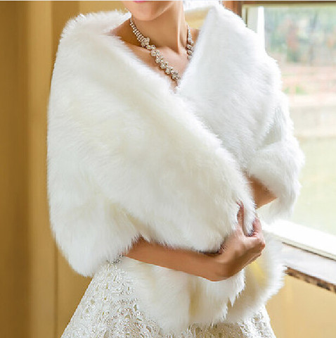 Hot Sale 2022 Cheap Wedding Jacket Bride 2022 Cape Winter High Quality New Bolero Mariage Fourrure Bridal Accessories ► Photo 1/6