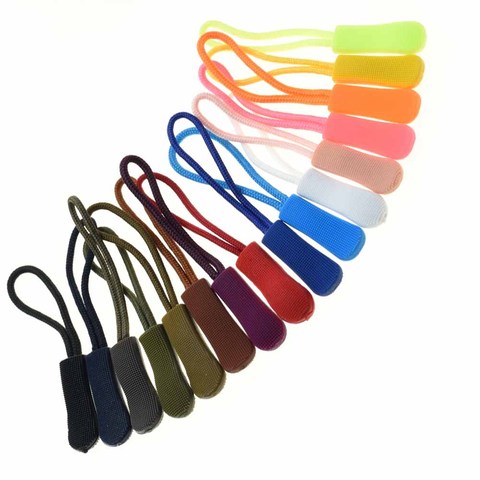 5pcs/pack Mix Color Cord Zipper Pull Strap Lariat Black For Apparel Accessories C0098(MIX) ► Photo 1/6