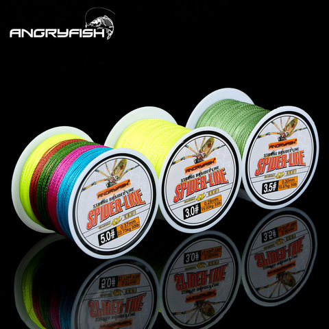 Angryfish 4 Braided Wire 100M Multicolor PE Braided 0.4#-6.0# Code 10-60LB PE Braided Multifilament Fishing Line for Saltwate ► Photo 1/6