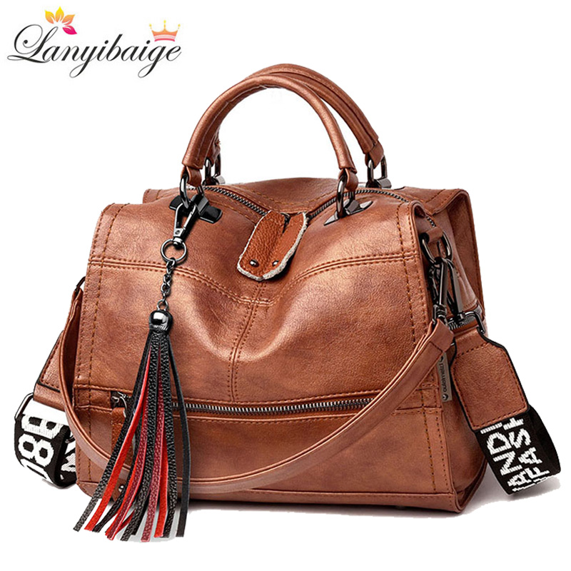 Hot Vintage Leather Tassels Luxury Handbags Women Bags Designer Handbags  High Quality Ladies Hand Shoulder Bags For Women 2020 - AliExpress