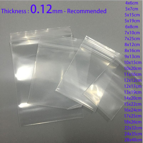 Transparent Zip Lock Plastic Bags Zipper Sealing Zipped Lock Resealable Poly Bag Reclosable Ziplock Clear Bag Jewelry Packaging ► Photo 1/6