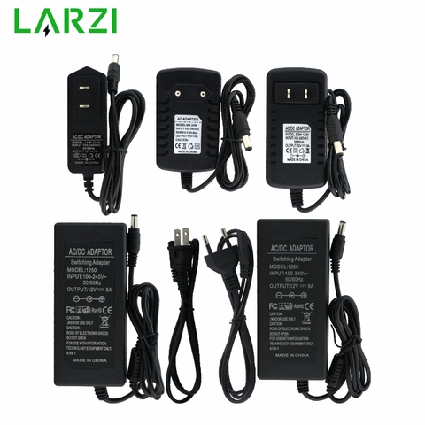 LARZI AC 100V - 240V to DC 12V 1A 2A 3A 5A 6A lighting transformers Power Supply Adapter Converter Charger For LED Strip light ► Photo 1/6